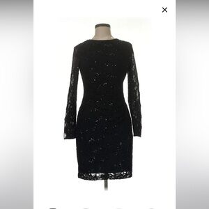 Polo Ralph Lauren Black Long Sleeve Cocktail Dress